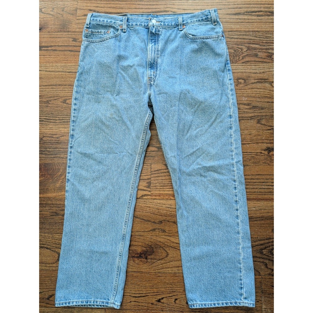 Vintage Levi's 505 Regular Fit Straight Leg Blue Jeans Mens Size 42x30 Y2K